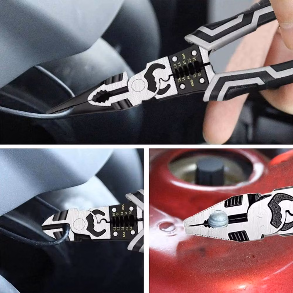 SPETLEK 3 Piece High Leverage Pliers Set including Combination and Wire Cutter Pliers in Black – 5