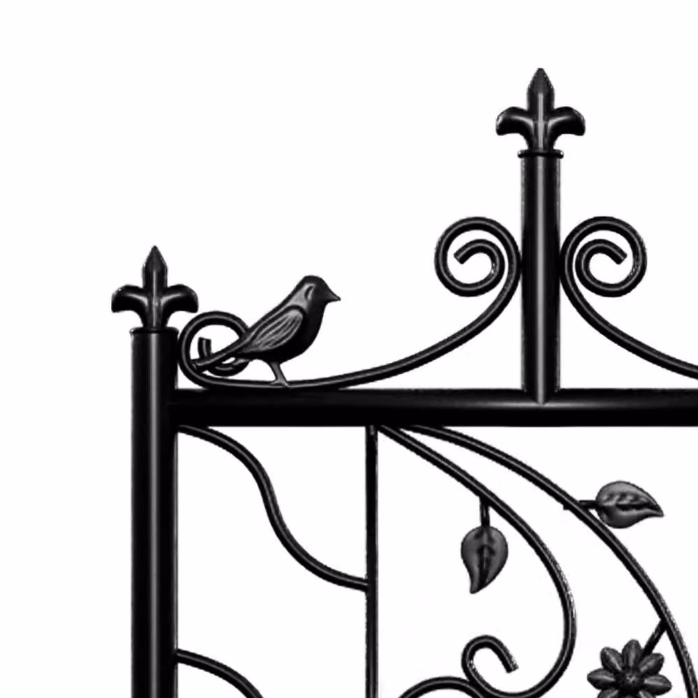 KORVIXA 2 Pack Black Metal Tall Plant Trellis Support Panels, W/H: 100 x 100 cm – 3