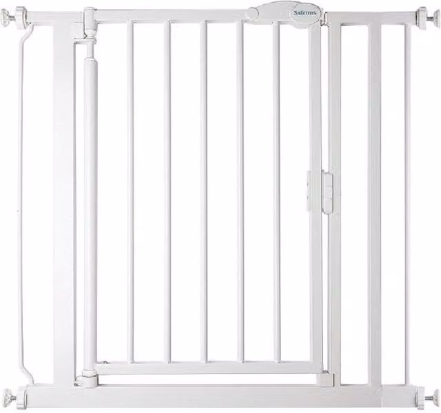 Safetots White Pressure Fit Self Closing Stair Gate