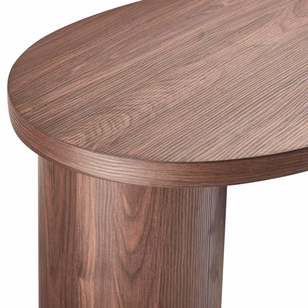Wyld and Coco Kidney-Shaped Coffee Table in Brown Walnut, W/D/H: 130 x 52 x 40 cm – 4