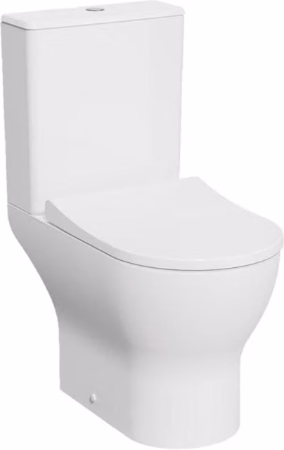 Clifton Premium White Rimless Round Toilet Set with Closed Back and Soft Close Seat