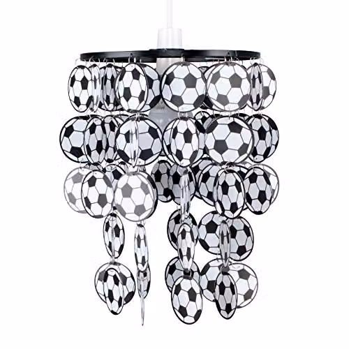 MiniSun Black and White Football Paper Ceiling Light Shade, Shade Width: 23 cm