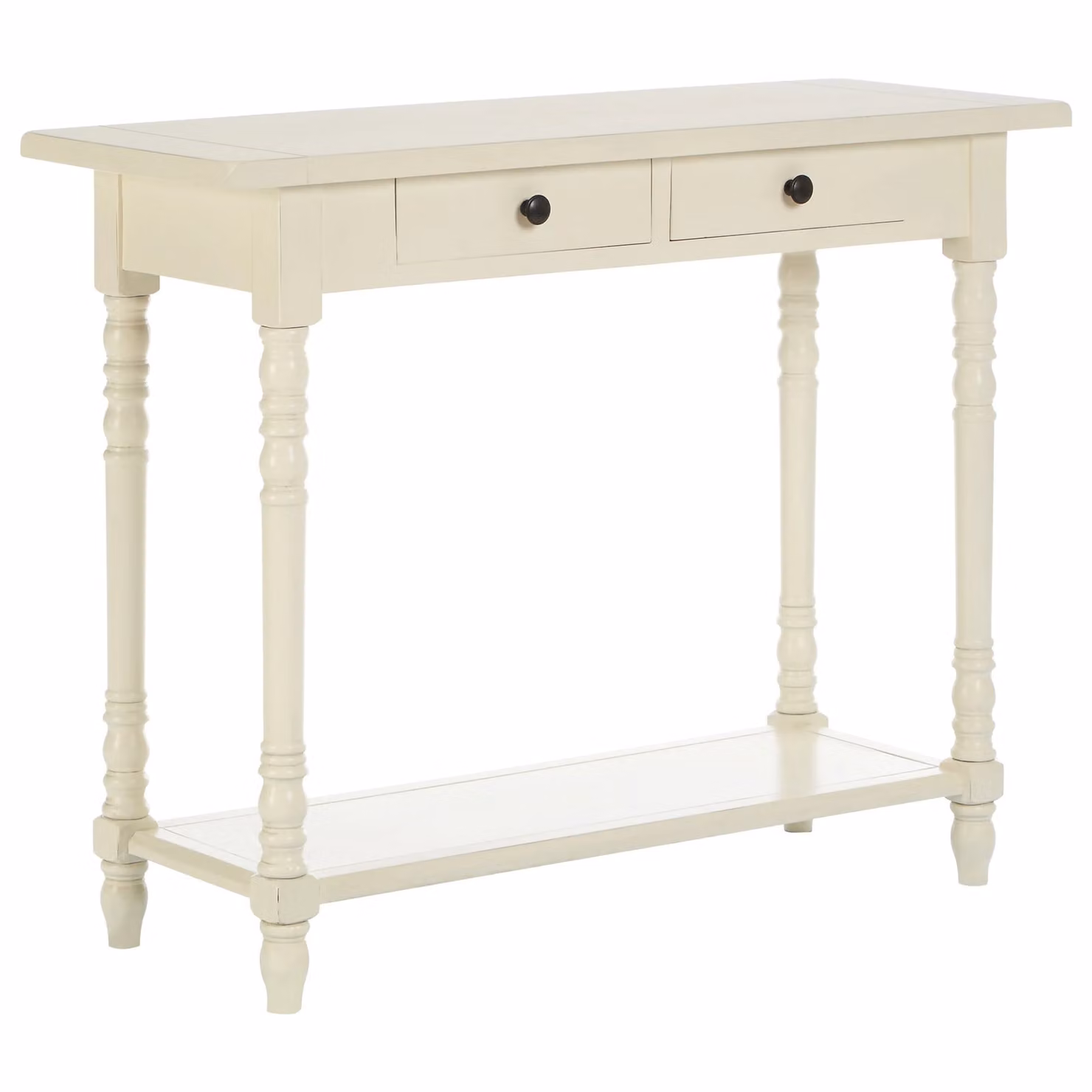 Orsina White Pine Wood Console Table with 2 Drawers, W/D/H: 96 x 35 x 75 cm – 2