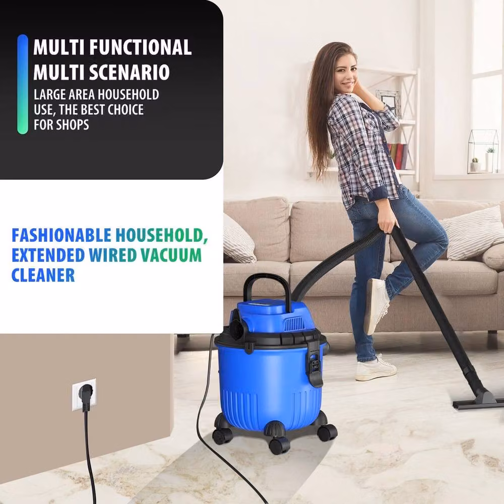 NESTLUNE 3-in-1 Wet and Dry Vacuum Cleaner, 15L, 3800W, 20kPa, Blue – 6