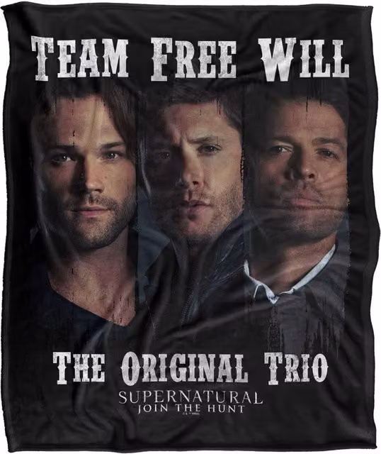 LOGOVISION Supernatural Sam Dean Castiel Original Trio Silky Touch Super Soft Fleece Throw Blanket, Multicolour, W/D/H: 91 x 147 cm – 6
