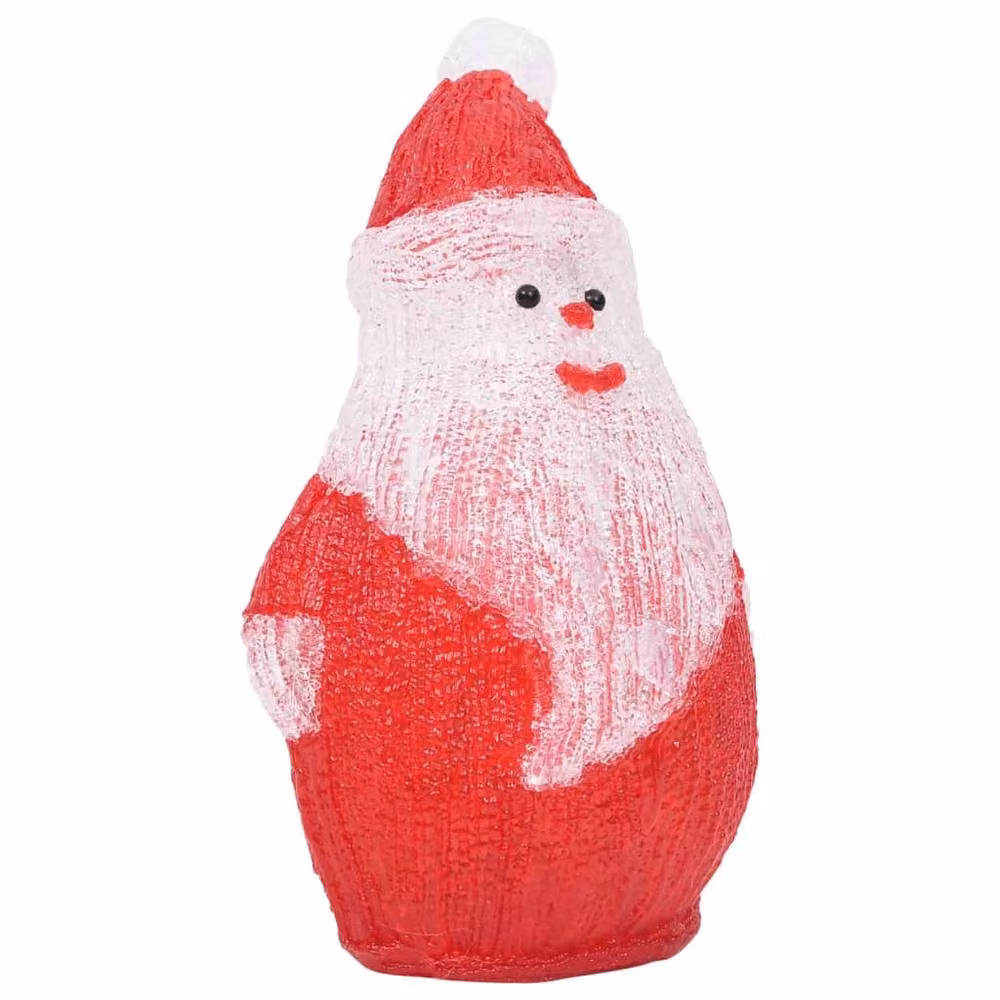 Berkfield Home LED Christmas Acrylic Santa Figure in Red, Height: 28 cm – 2