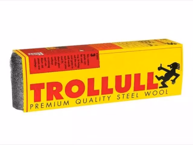 Trollull Grade 2 Silver Steel Wool Rolls for Wood and Metal
