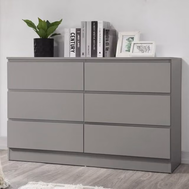 Birlea Oslo 6 Drawer Chest in Grey
