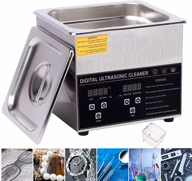Hinsinc 3.2L Digital Ultrasonic Cleaner with Timer and Heater in Silver