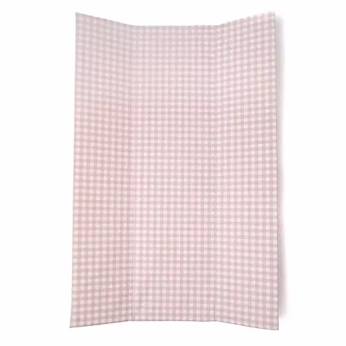 Clair de Lune Gingham Anti-Roll Wedge Baby Changing Mat in Brown and Pink, W: 69 cm, D: 44 cm