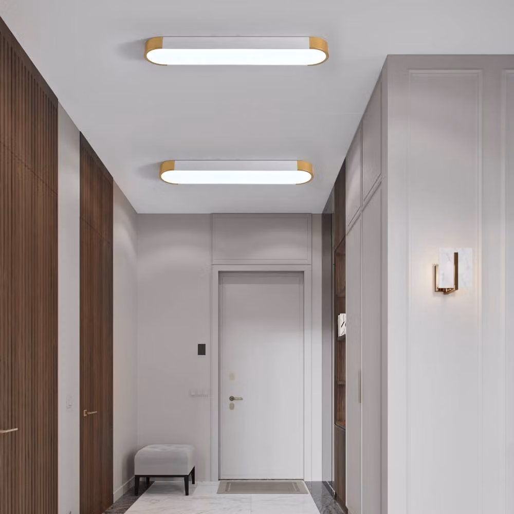 NIVOR Modern Dimmable LED Linear Flush Mount Ceiling Light with Remote Control, White – 4