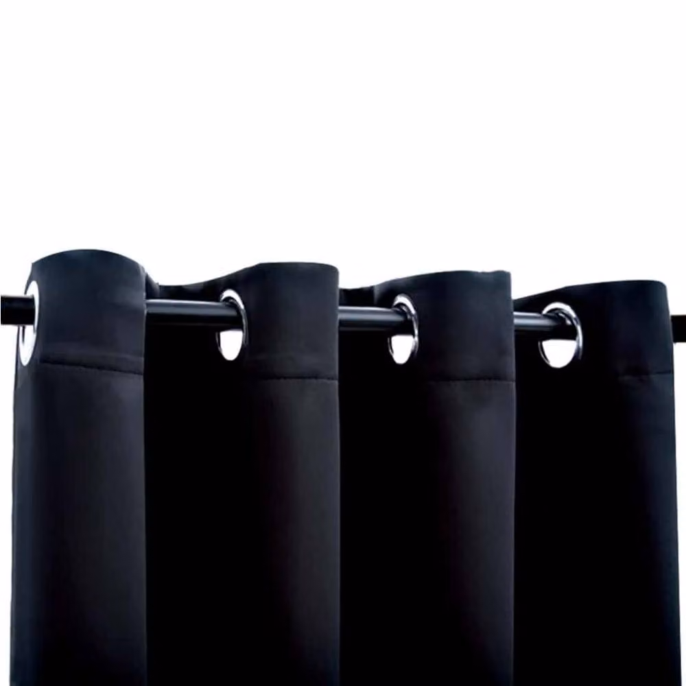 Berkfield Home Blackout Curtains with Eyelets, 2 Pack, Black, W: 140 cm, H: 245 cm – 4