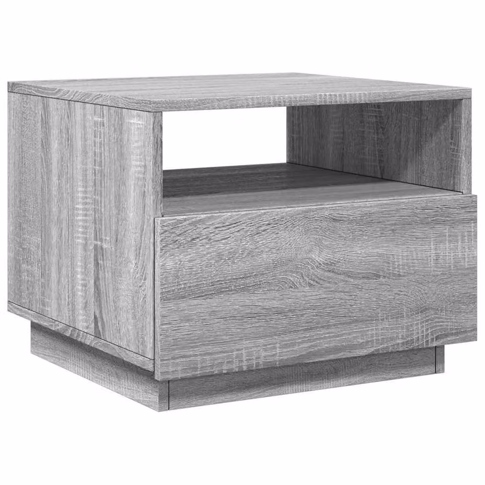 Berkfield Home Modern Coffee Table with LED Lights in Grey Sonoma, W: 50 cm, D: 49 cm, H: 40 cm – 2