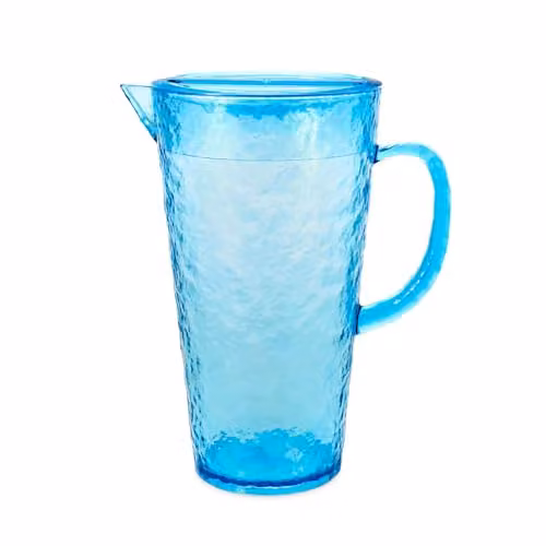 BAYSIDE Lulworth Acrylic Water Jug with Lid, 1.9 l, Blue