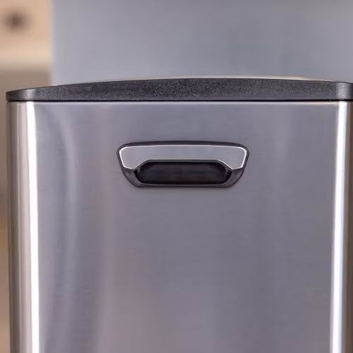 Charles Bentley 30L Double Compartment Stainless Steel Pedal Kitchen Bin in Silver – 2