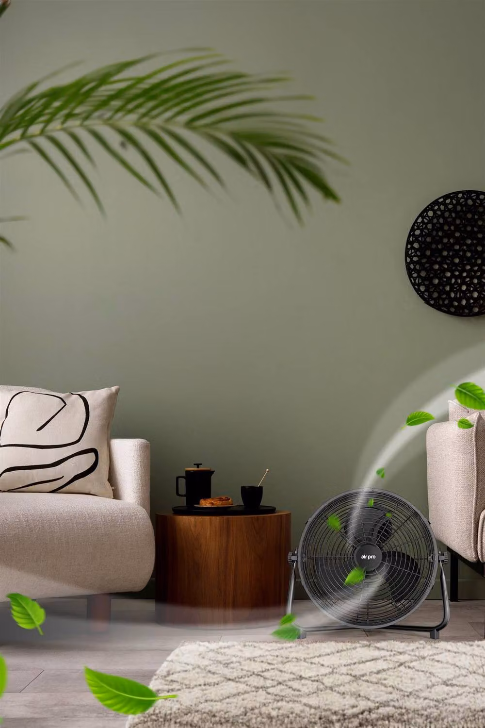 Air Pro 14 inch Floor Fan in Black with Aluminium Construction – 5
