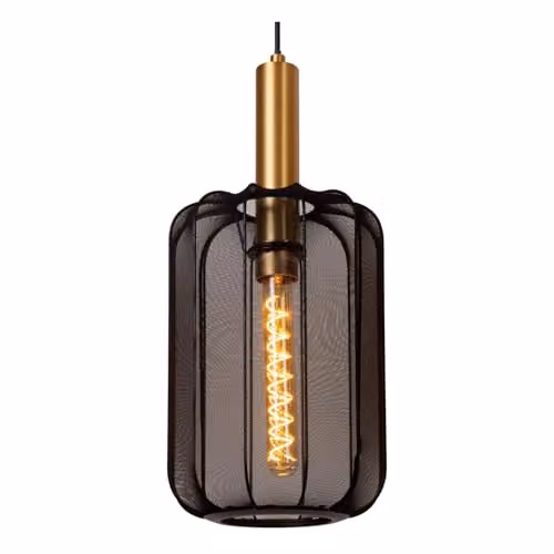 Lucide Corina Black Pendant Light with 3 x E27 Sockets, Height Adjustable – 3