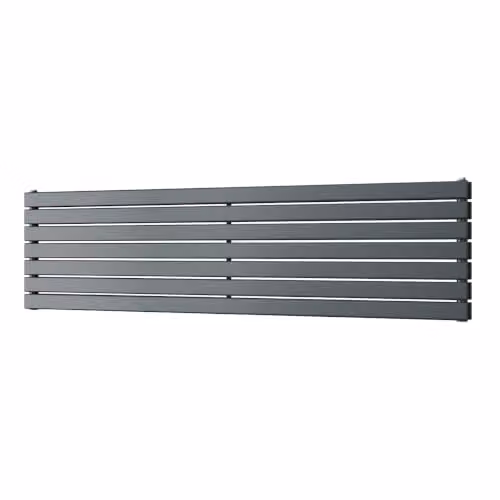 UK Radiators Typhoon Axis Anthracite Horizontal Designer Double Panel Steel Radiator W: 180 cm, H: 47.6 cm – 2