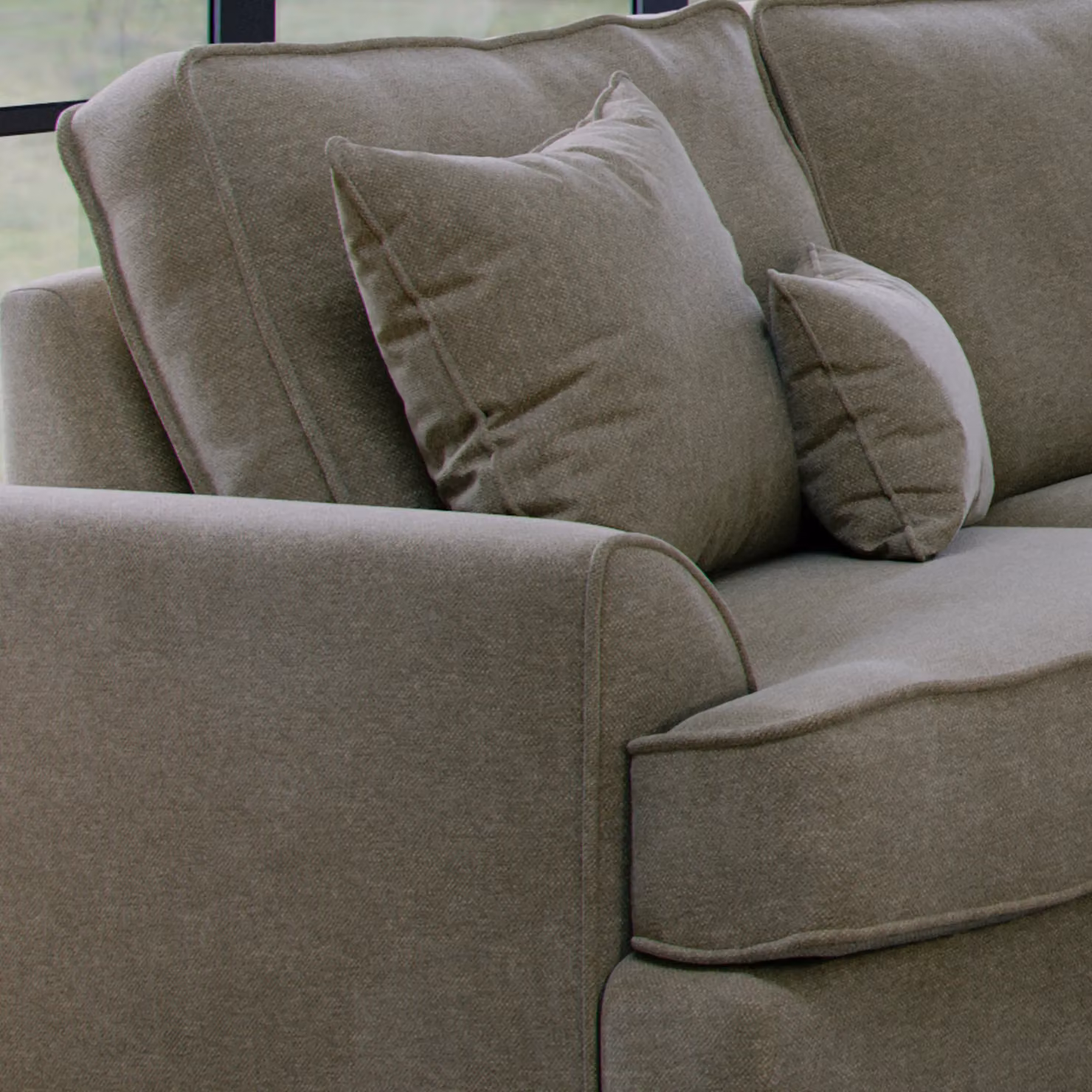 The Great Sofa Company Ophelia 2 Seater Grey Chenille Fabric Sofa – 3