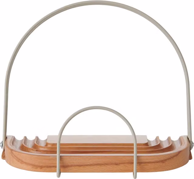 KitchenCraft Idilica Brown Beechwood and Metal Freestanding Cookbook Stand