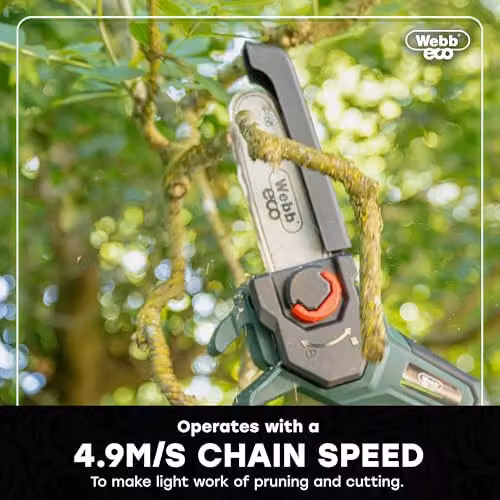 Webb Eco 20V WEV20EXTPSB2 Cordless Pruning Saw with 100-215cm Extension Pole, Battery and Charger Included – 4