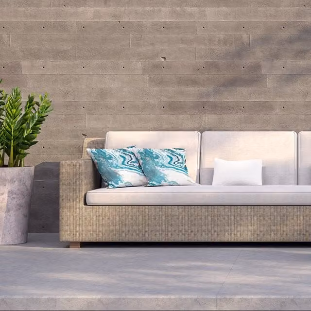 Benjamin Tate Design LTD Natural Luxury Style Marble Outdoor Cushion, Blue, W 60 cm x D 60 cm