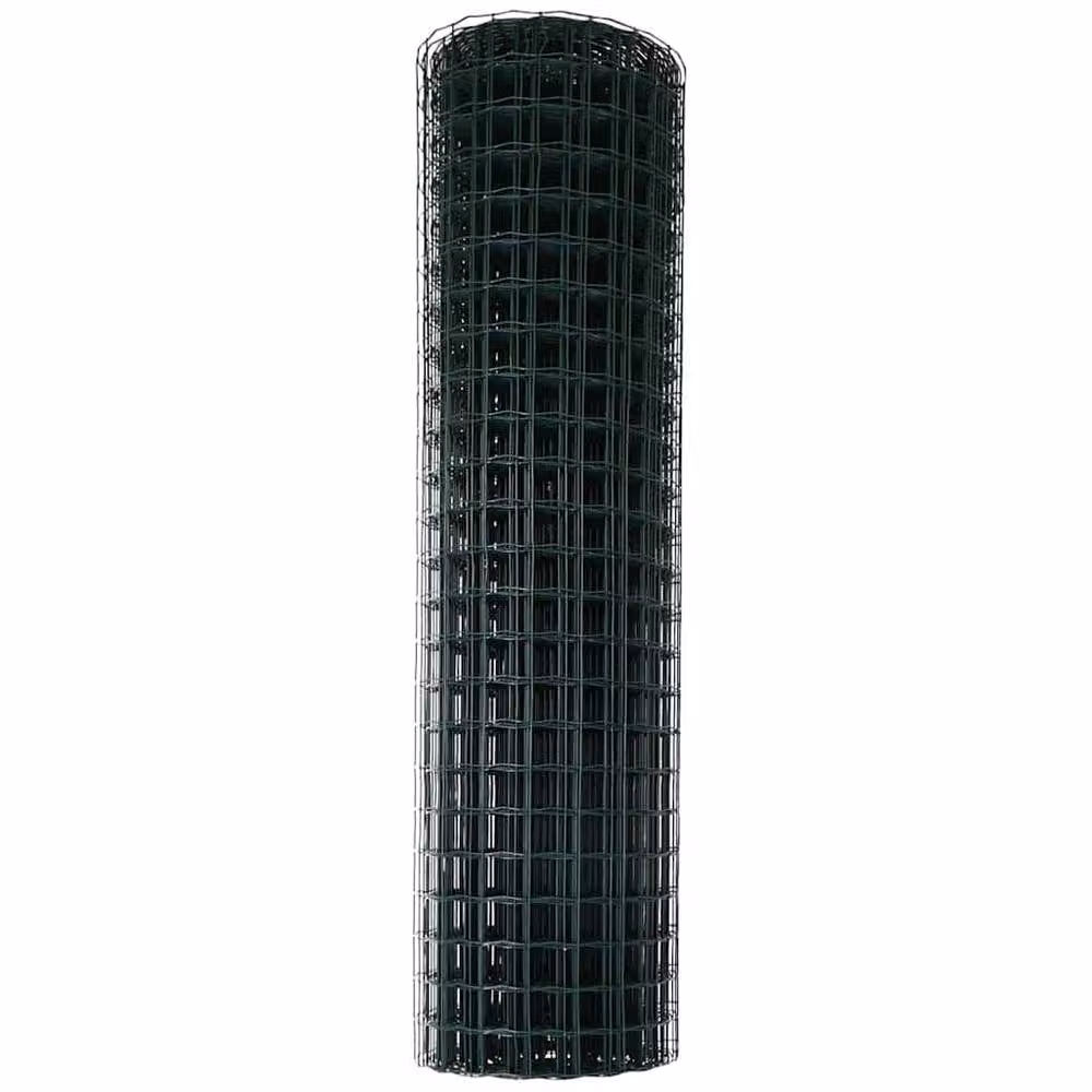 Berkfield Home Green Euro Fence, PVC-Coated Steel, W: 1 m, L: 10 m – 4