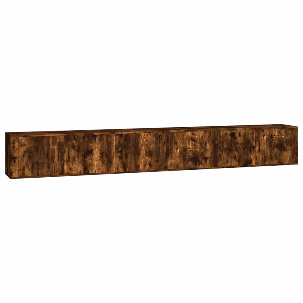 Berkfield Home Classic Wall-Mounted TV Cabinet Set of 3 in Smoked Oak Brown, W: 100 cm, D: 34.5 cm, H: 40 cm – 3
