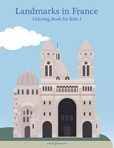 Landmarks in France Coloring Book for Kids 1 by Independently Published, Multicolour