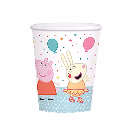 Amscan Peppa Pig Multicolour Paper Cups, 250 ml