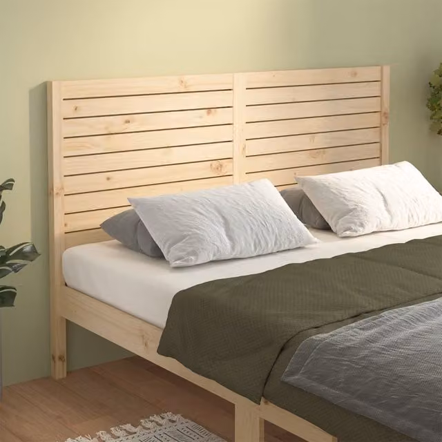 Berkfield Home Rustic Solid Wood Pine Bed Headboard, Brown, W: 206 cm, D: 4 cm, H: 100 cm – 1
