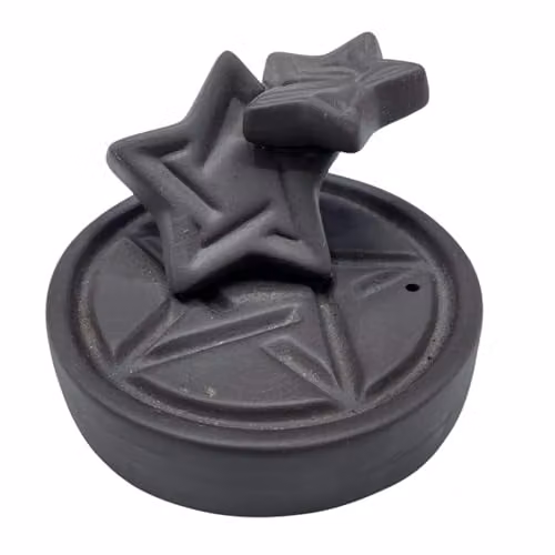 KDMD Pentagon Falls Backflow Incense Burner in Grey Ceramic