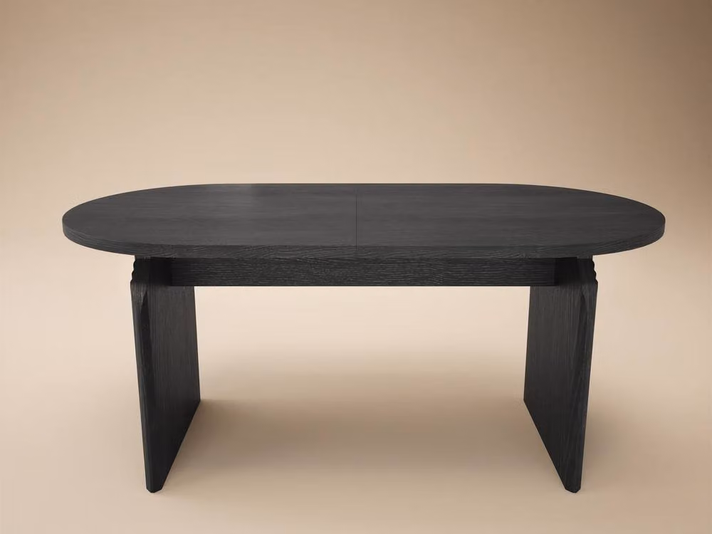 Solace+Co Varm Extendable Oval Dining Table in Black Wood – 3