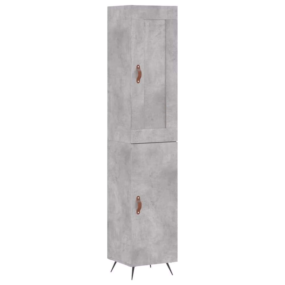 Berkfield Home Highboard in Concrete Grey, W/D/H: 34.5 x 34.0 x 180.0 cm – 3