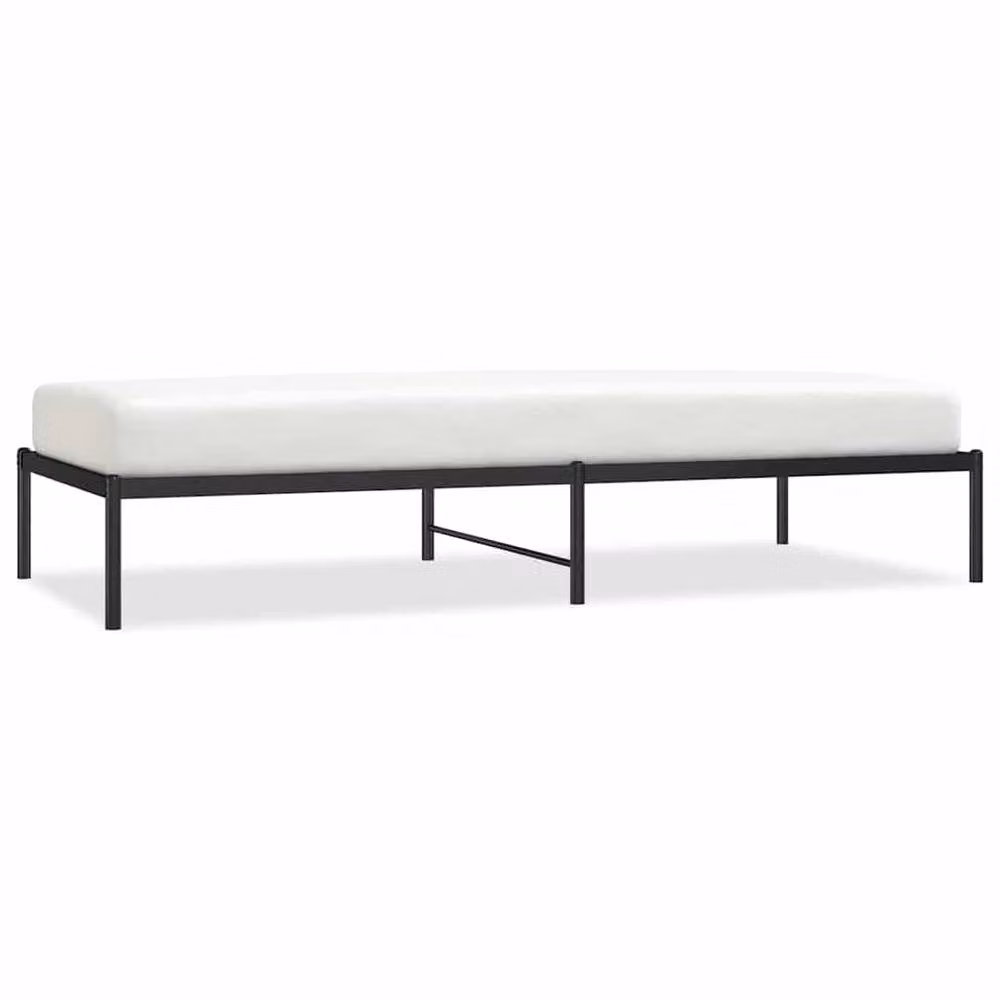Berkfield Home Metal Bed Frame in Black, W/D/H: 90 x 200 cm – 2