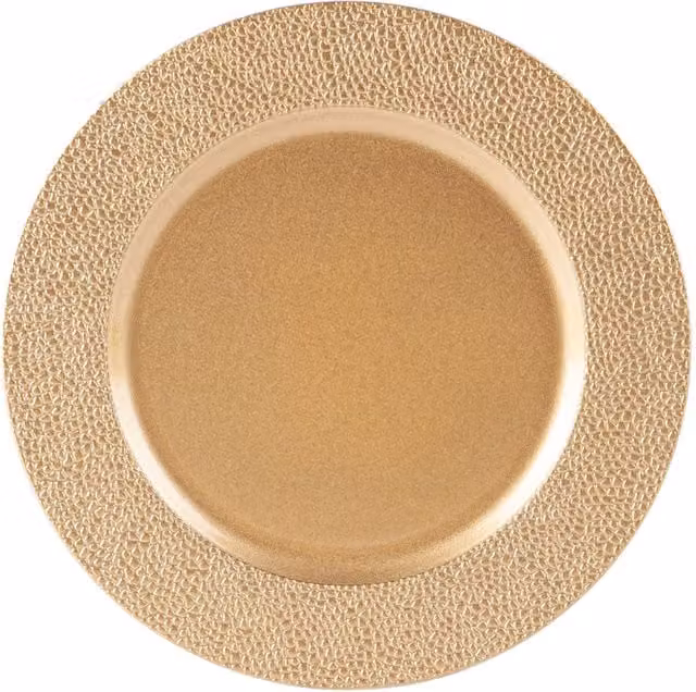 Argon Tableware Hammered Charger Plate Gold Diameter: 33 cm