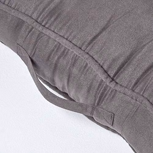 Homescapes Grey Faux Suede Armchair Booster Cushion, 50 x 50 cm – 3