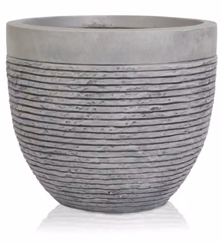 Primrose Egg Shaped Fibrecotta Planter in Grey, 21cm – 1