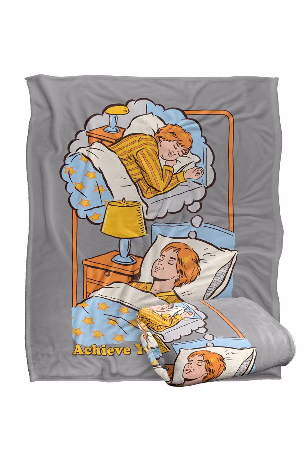 Steven Rhodes Achieve Your Dreams Super Soft Fleece Throw Blanket, Multicolour, W/D/H: 91 x 147 cm – 2