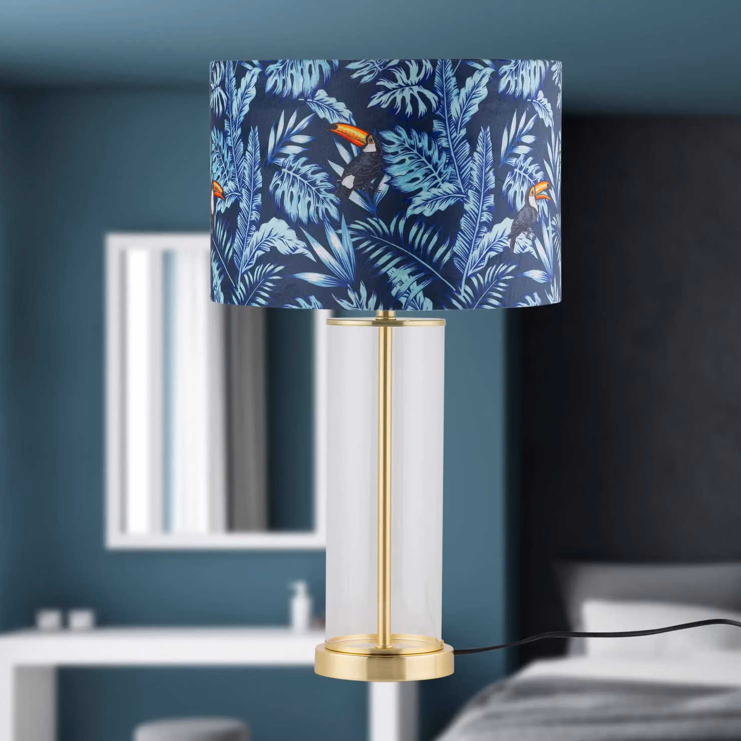 First Choice Lighting Aura Set of 2 Table Lamps in Gold and Brass with Velvet Shades – 4