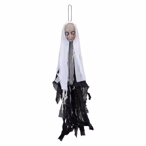 VFM e-Store Hanging Nun Halloween Decoration, Black, Height: 80 cm – 4