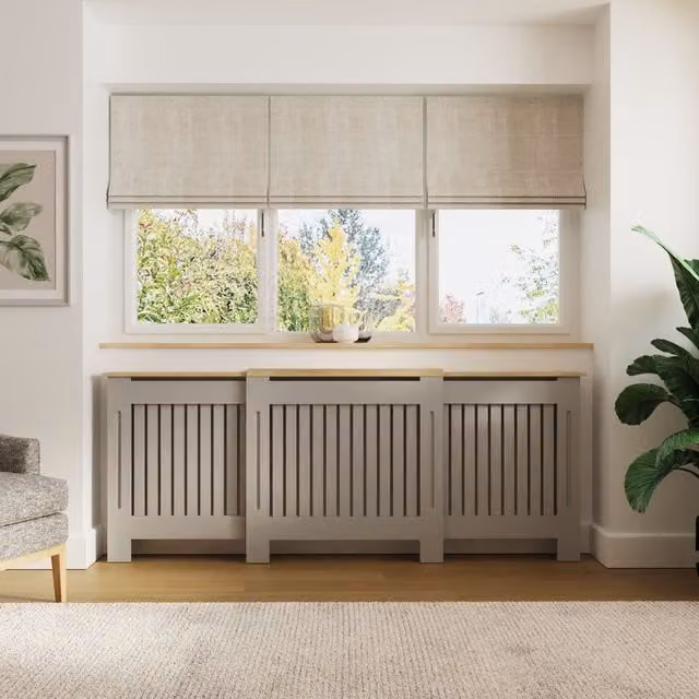 GFW Longslow Adjustable Radiator Cover in Grey Matt – 1