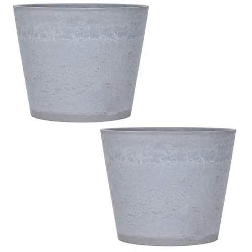 Garden Gear Caesar Marble Effect Planter, Grey, Diameter: 30.5 cm (Pack of 2) – 1