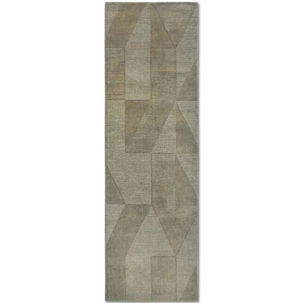 Villeroy & Boch 1906 Ursule Green Wool Rug with Handwoven High Low Pile, W: 80 cm, L: 150 cm – 2