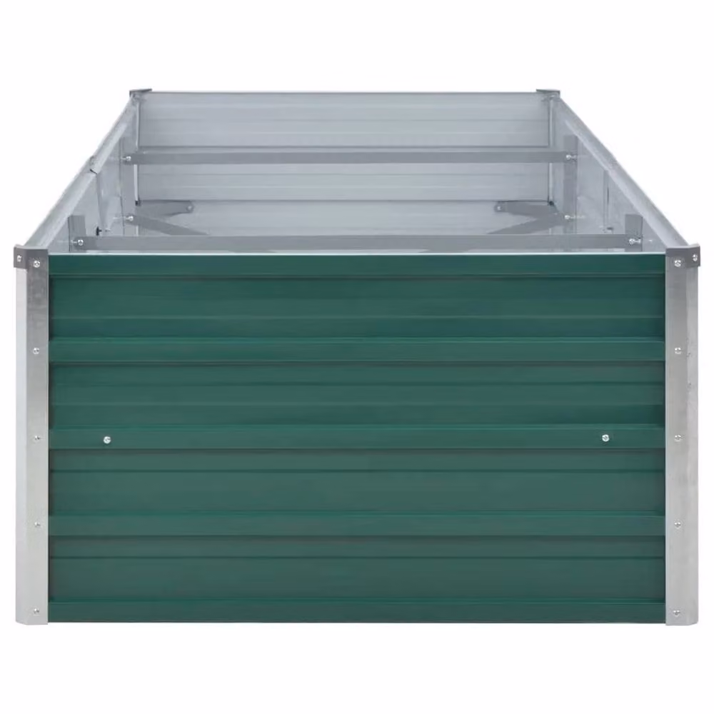 Berkfield Home Garden Green Galvanised Steel Raised Bed W: 240 cm, D: 80 cm, H: 45 cm – 3