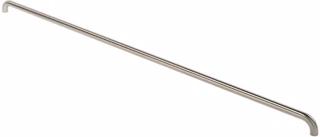 Loops Round D Bar Pull Handle in Brushed Satin Steel, Silver, Fixing Centres: 1830 x 30 mm