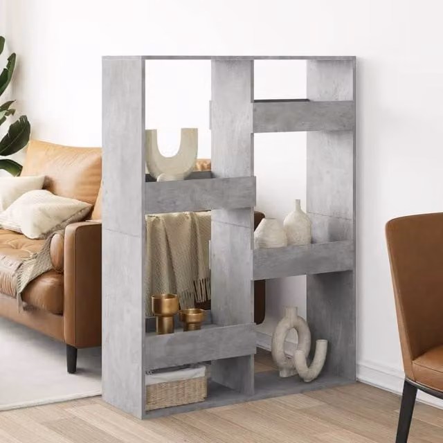 Berkfield Home Concrete Grey Room Divider, W: 100 cm, D: 33 cm, H: 135 cm – 1