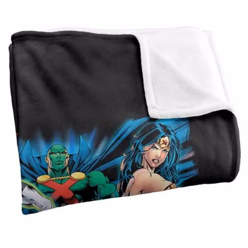 LOGOVISION Justice League Is Served Super Soft Silky Touch Fleece Throw Blanket, Multicolour, W: 91.44 cm x L: 147 cm – 2