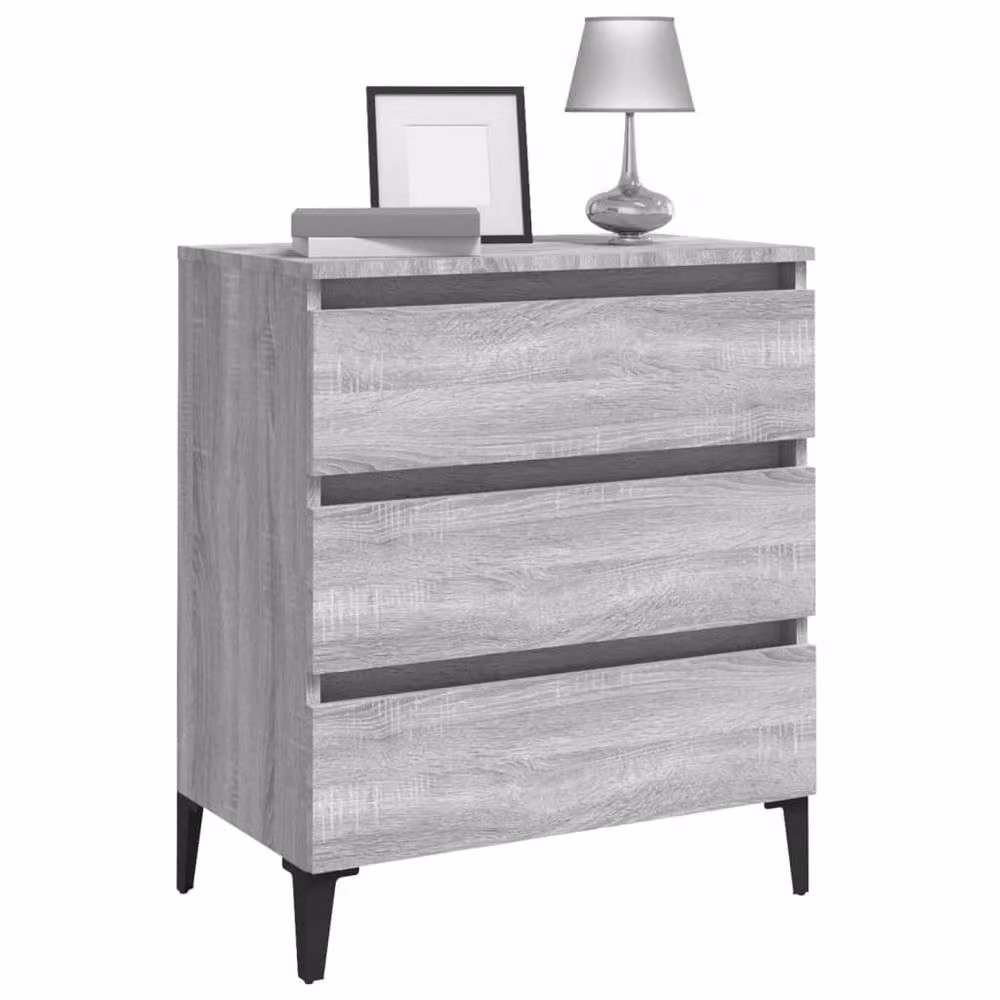 Berkfield Home Sonoma Sideboard in Grey, W/D/H: 60 x 35 x 69 cm – 2