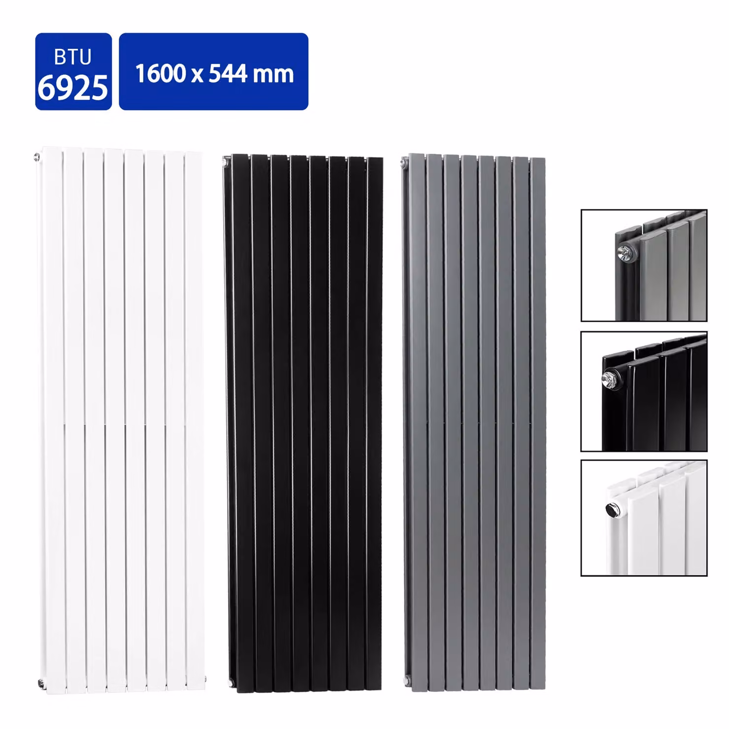 MCC Direct Designer Flat Panel Double Radiator in Anthracite Grey – 4